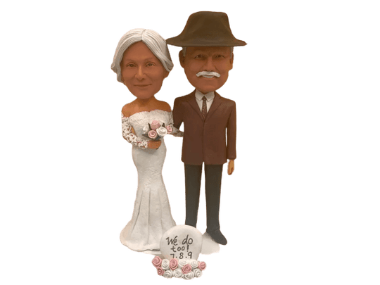 Custom Bobble Head Mini Figurine Old Couple Customized