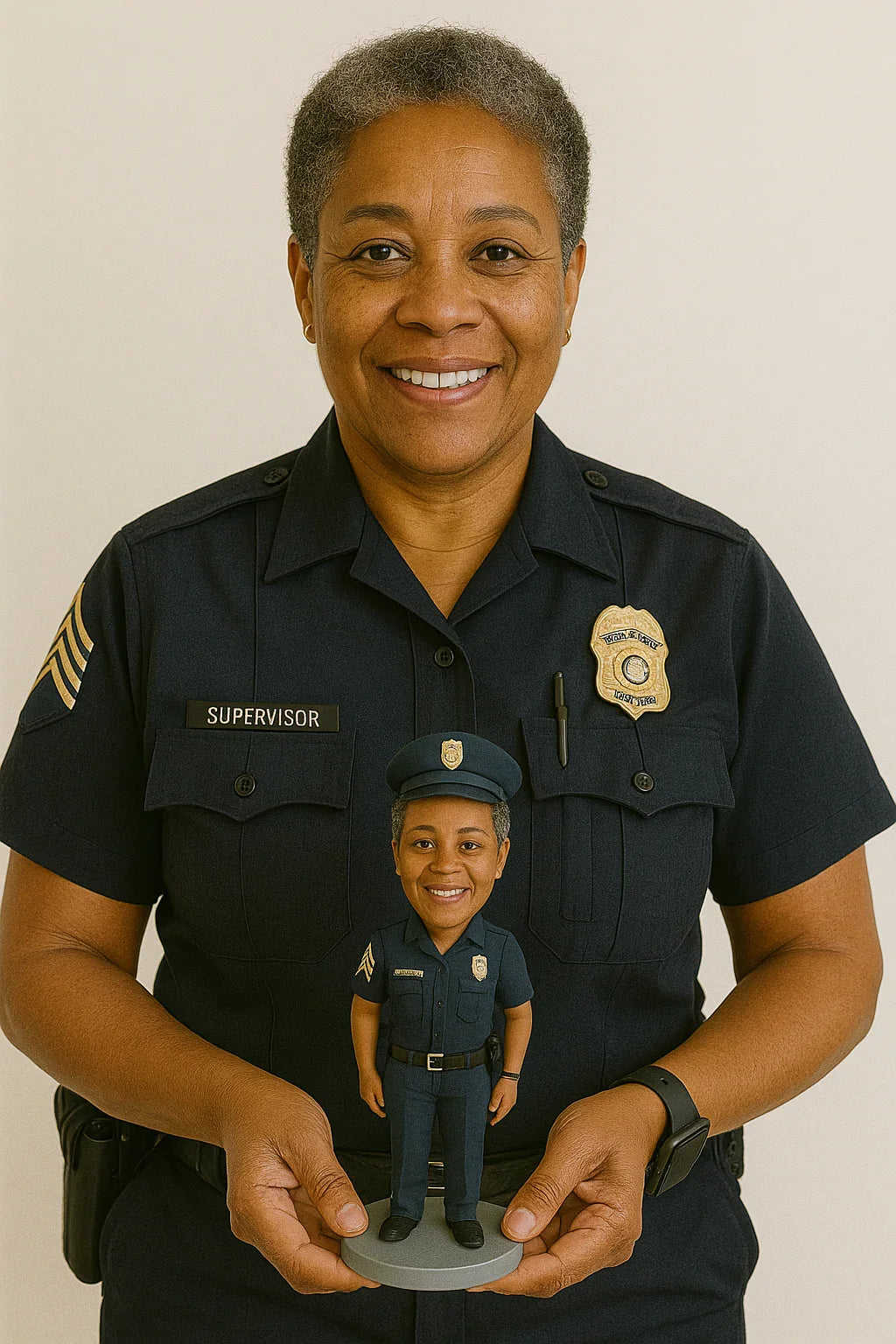 Custom Policeman Bobblehead - Personalized Police Officer Figurine