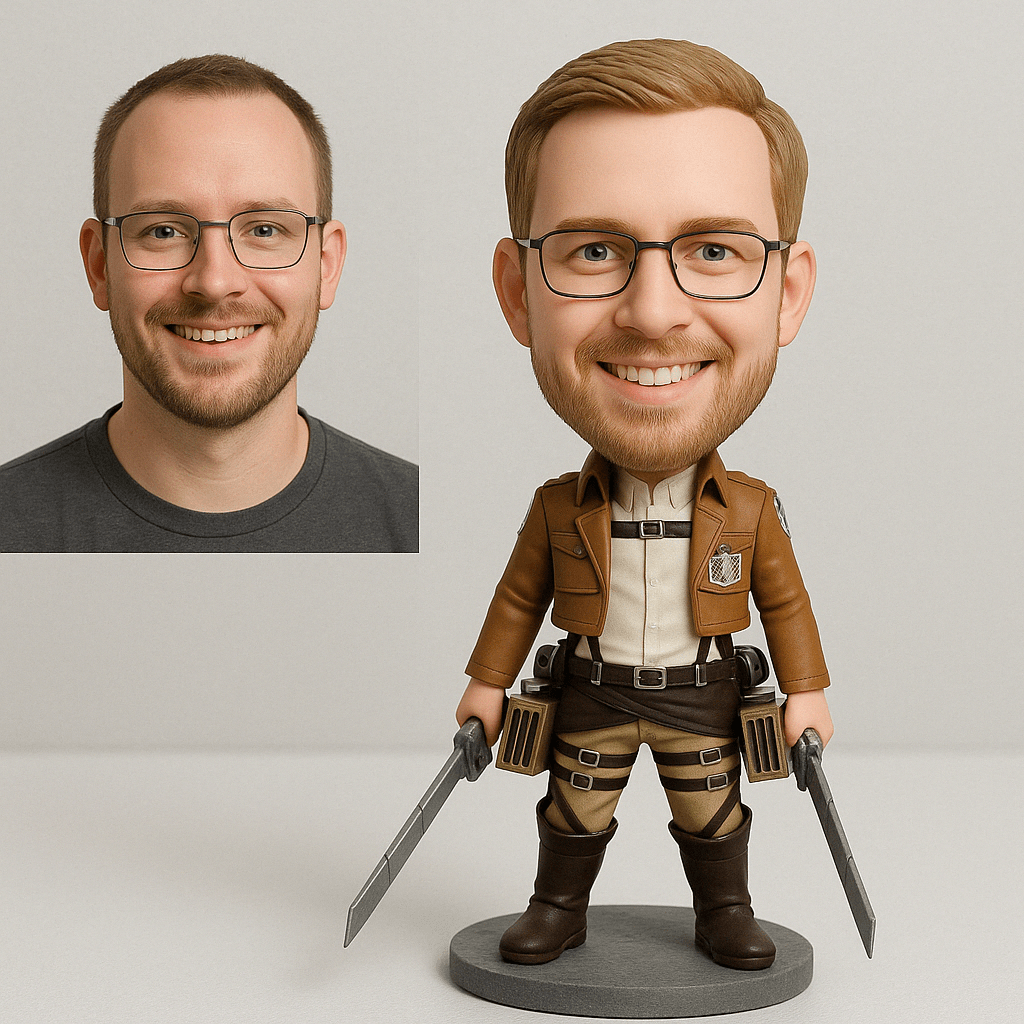 Custom Bobble Head Mini Figurine Attack Of Titan Style Customized