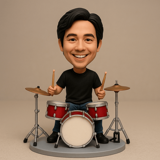 Custom Bobble Head Mini Figurine Drummer Customized
