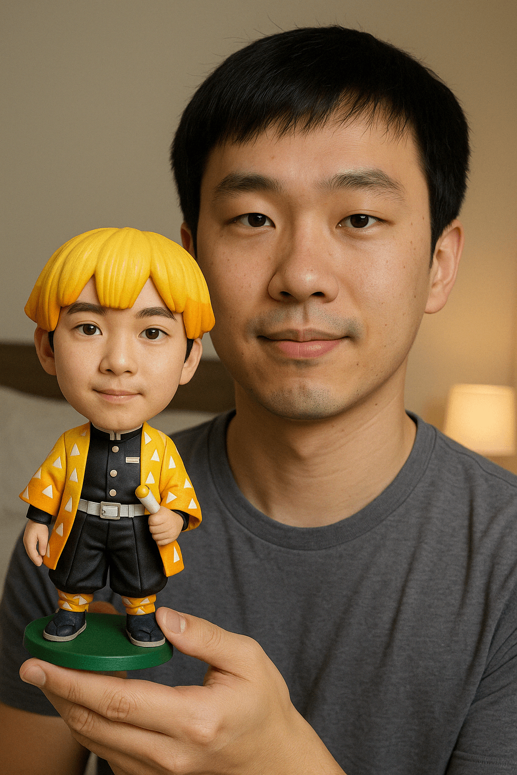 Custom Bobble Head Mini Figurine Demon Slayer Style Customized