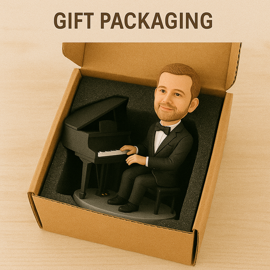 Custom Pianist Bobblehead – Personalized Musician Figurine Gift for Piano Lovers
