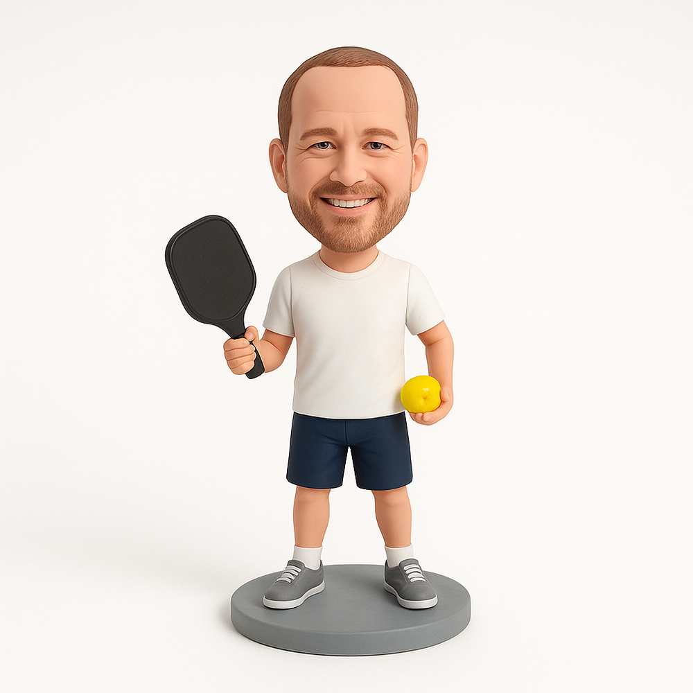 Custom Bobble Head Mini Figurine Pickle Ball Customized