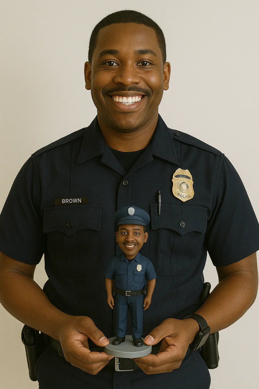 Custom Policeman Bobblehead - Personalized Police Officer Figurine