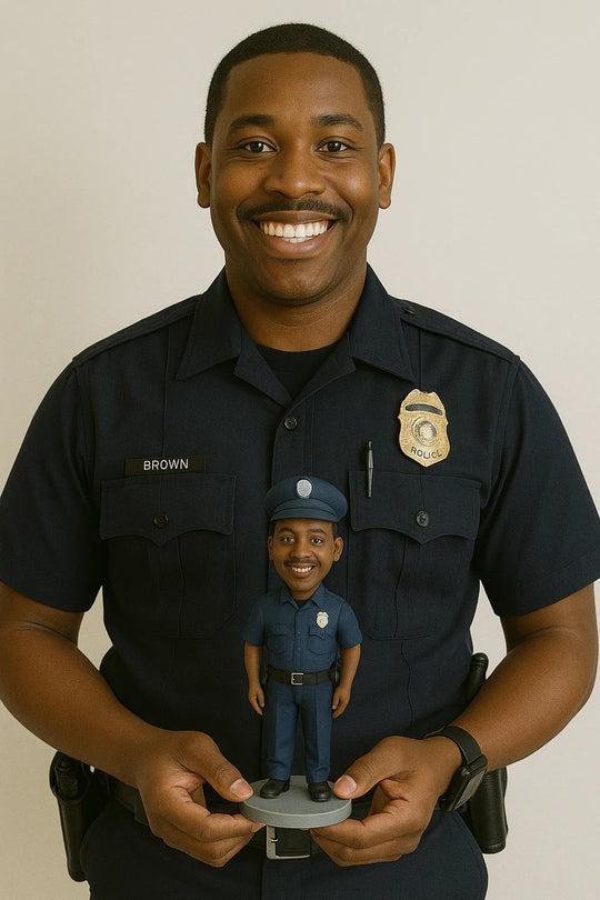 Custom Policeman Bobblehead - Personalized Police Officer Figurine