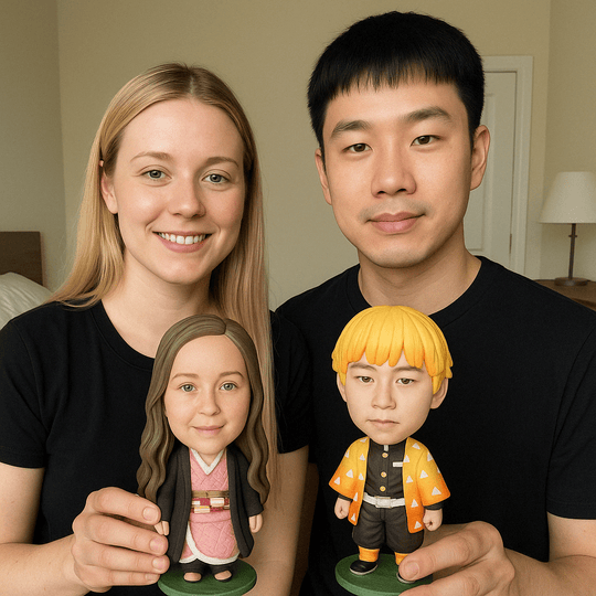 Custom Bobble Head Mini Figurine Demon Slayer Style Customized