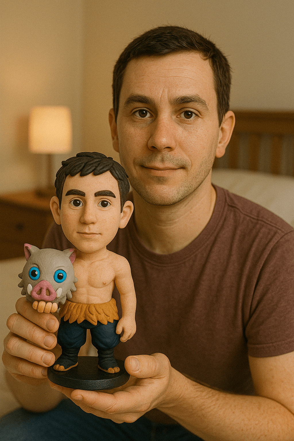 Custom Bobble Head Mini Figurine Demon Slayer Style Customized