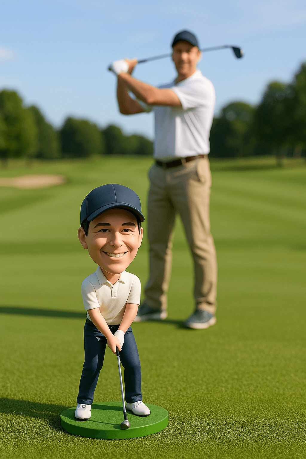 Custom Bobble Head Mini Figurine Golf Golfer Customized