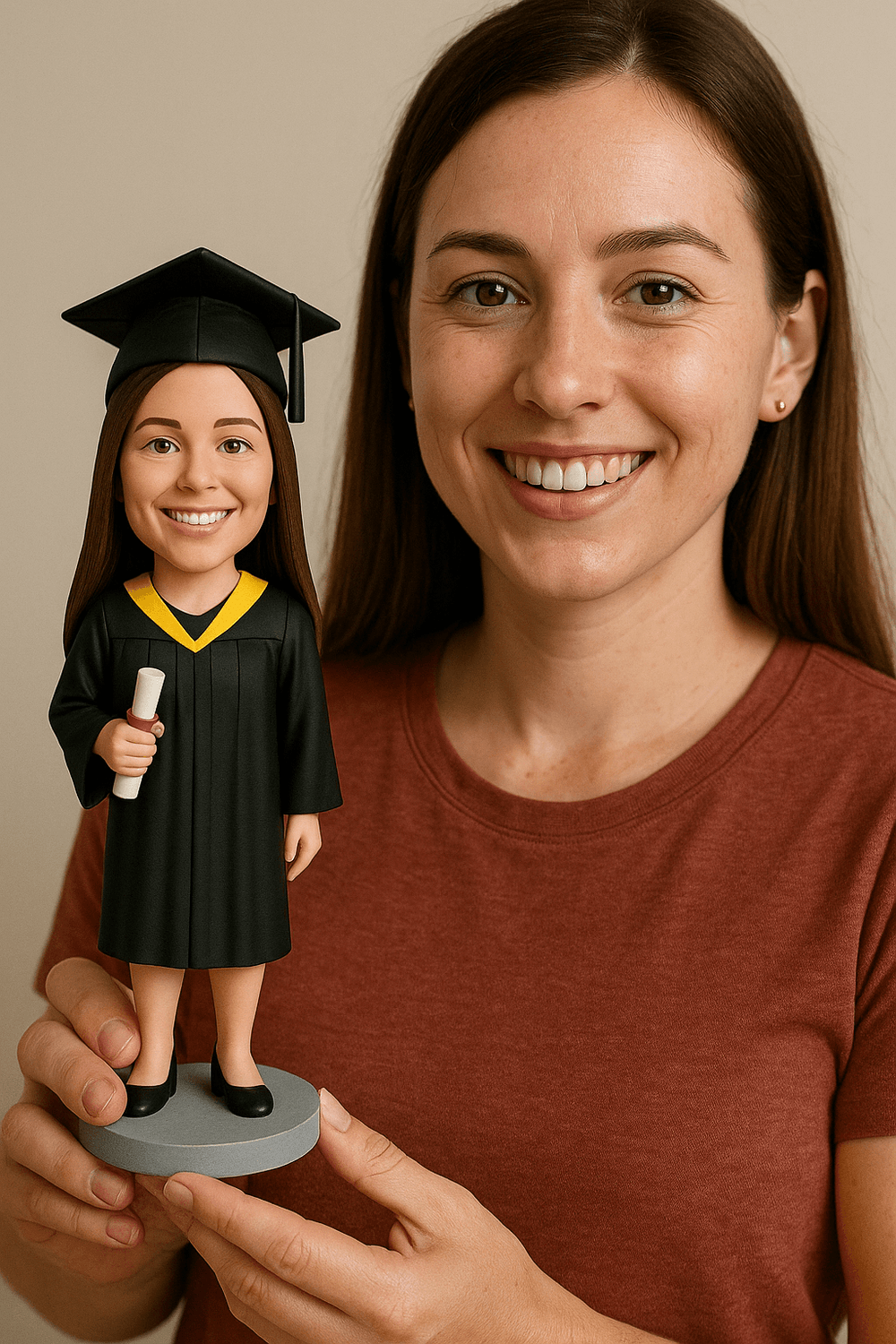 Custom Bobble Head Mini Figurine Graduation Customized
