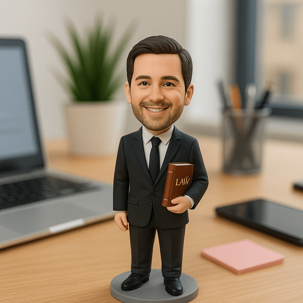 Custom Bobble Head Mini Figurine Lawyer Gift Customized