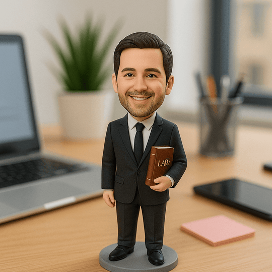 Custom Bobble Head Mini Figurine Lawyer Gift Customized