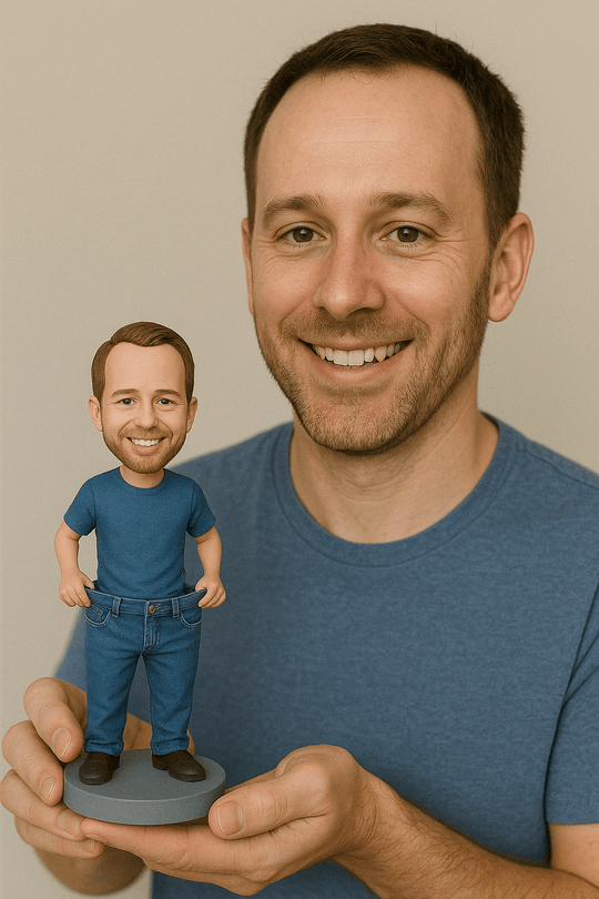 Custom Bobble Head Mini Figurine Weight Loss Journey