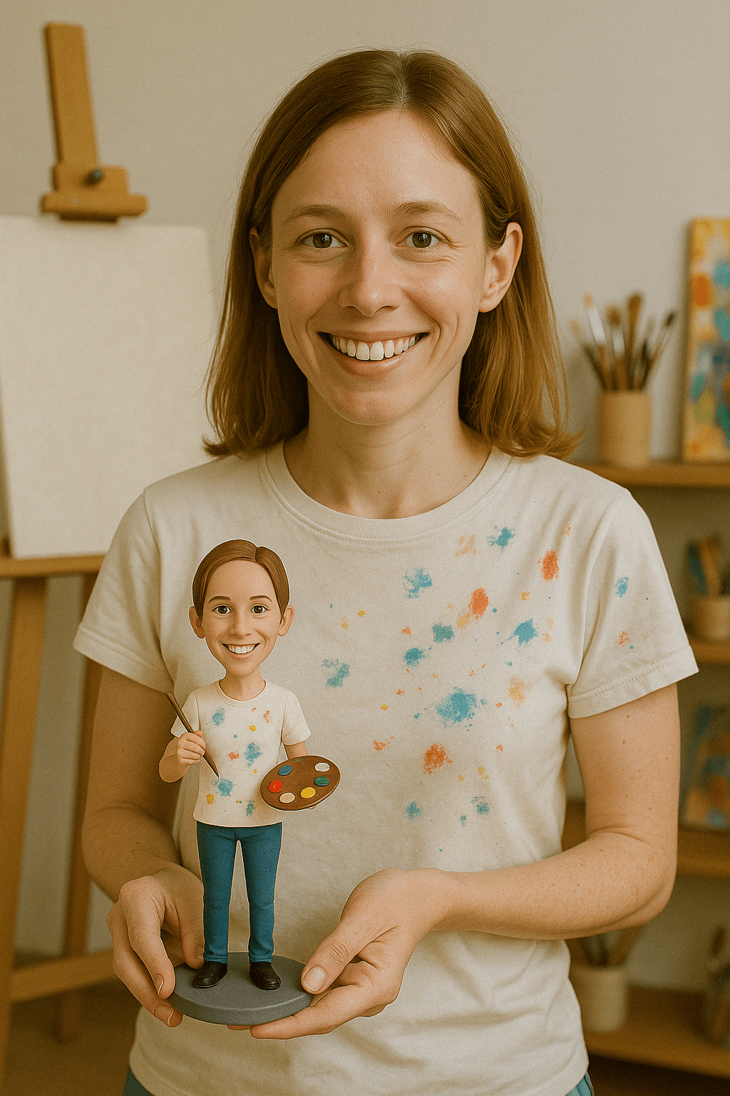 Custom Bobble Head Mini Figurine Artist Customized
