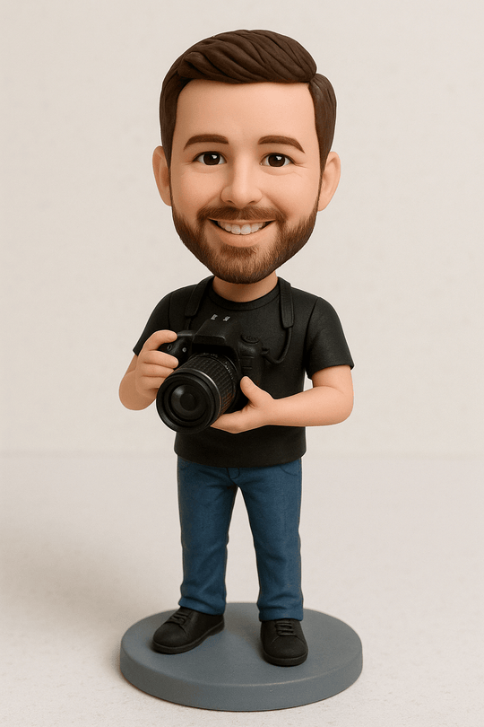 Custom Bobble Head Mini Figurine Photographer Customized