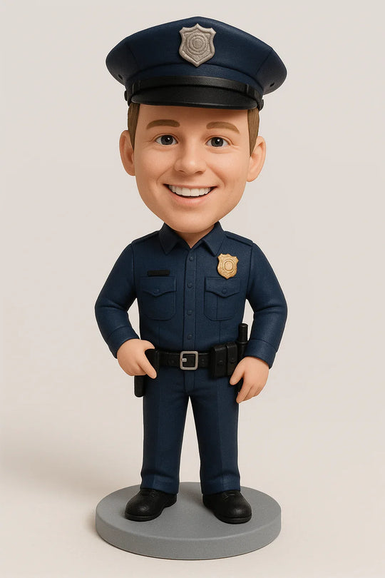 Custom Policeman Bobblehead - Personalized Police Officer Figurine