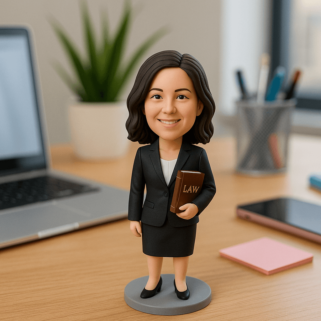Custom Bobble Head Mini Figurine Lawyer Gift Customized