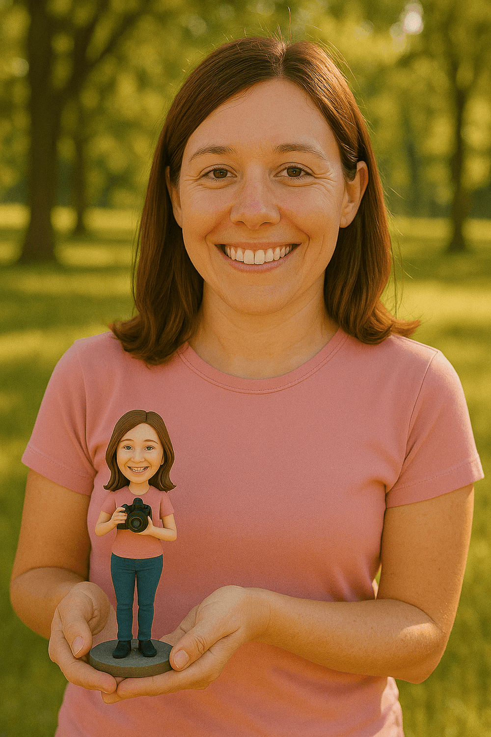 Custom Bobble Head Mini Figurine Photographer Customized