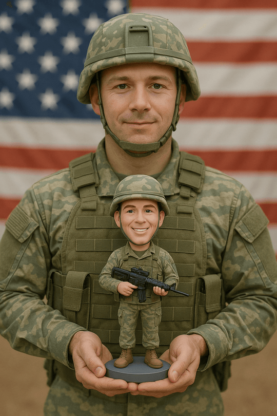 Custom Bobble Head Mini Figurine Soldier Bobblehead – A Tribute to Service Customized