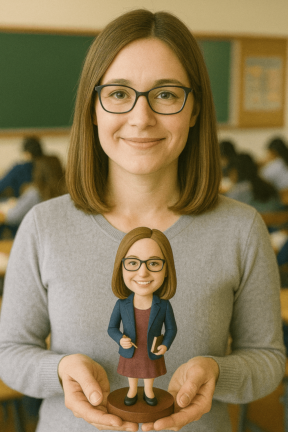 Custom Bobble Head Mini Figurine Teacher Customized
