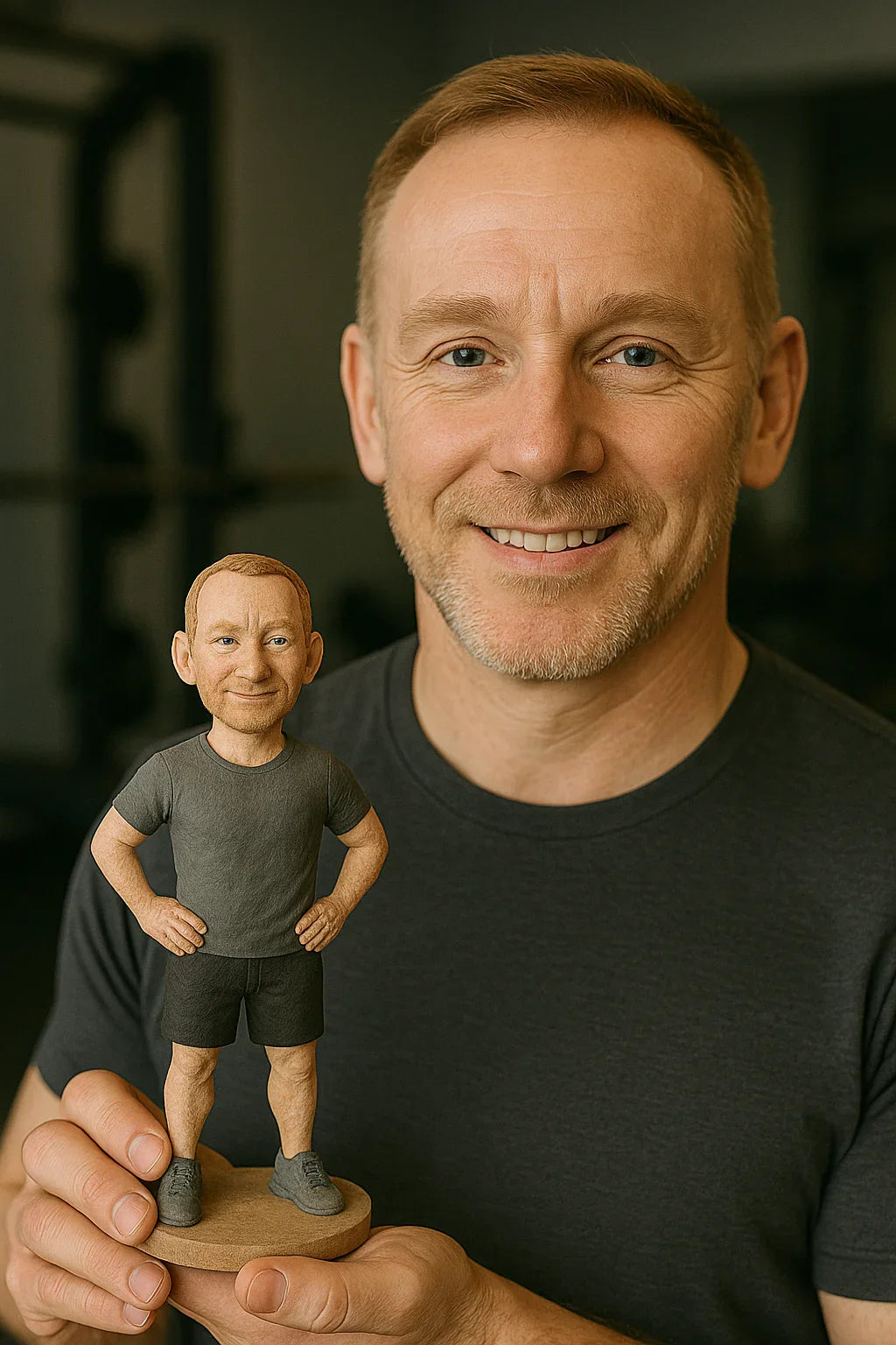 Custom Bobble Head Mini Figurine Gym Bodybuilder Customized