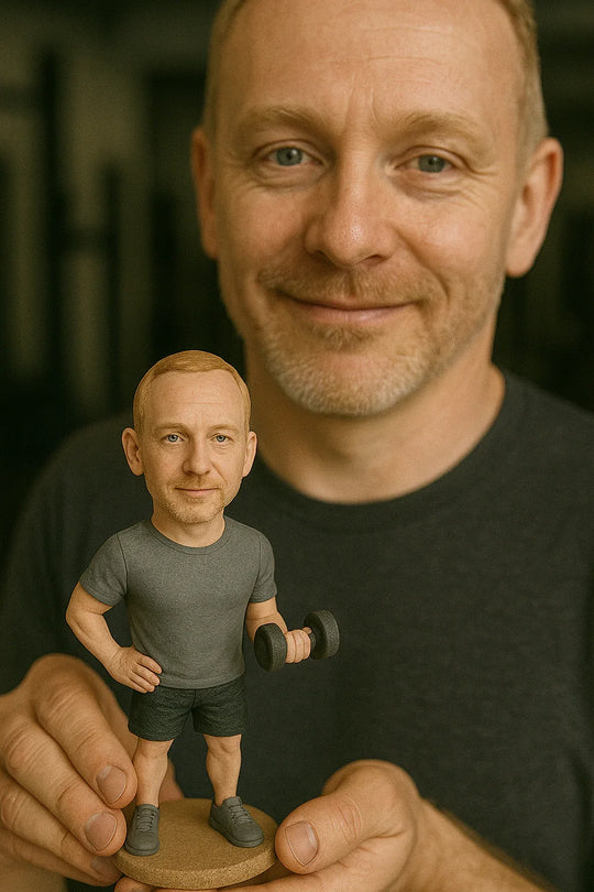 Custom Bobble Head Mini Figurine Gym Bodybuilder Customized