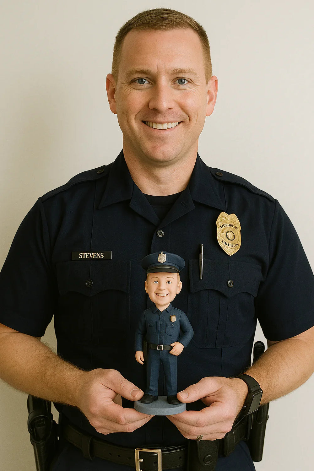 Custom Policeman Bobblehead - Personalized Police Officer Figurine