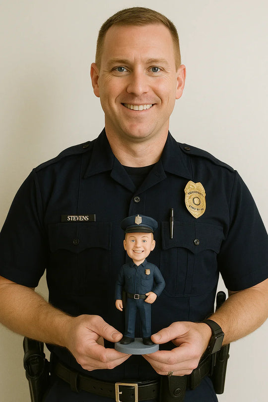 Custom Policeman Bobblehead - Personalized Police Officer Figurine