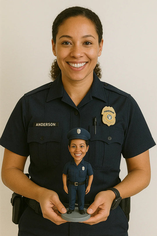Custom Policeman Bobblehead - Personalized Police Officer Figurine