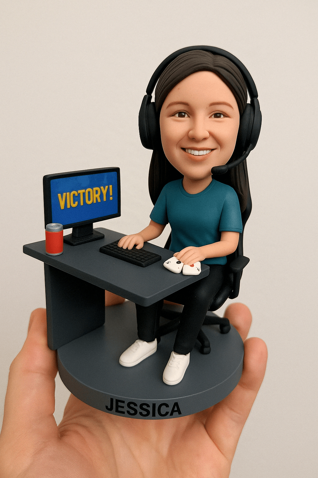 Custom Bobble Head Mini Figurine ESports Gamer Customized