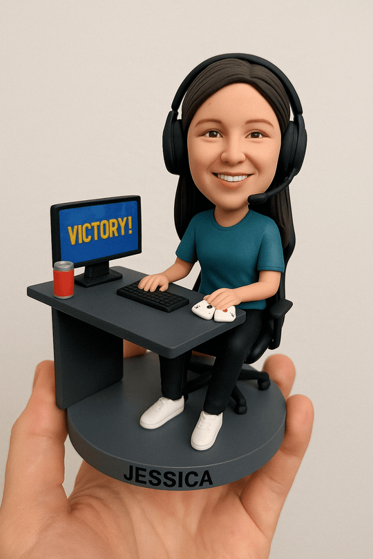 Custom Bobble Head Mini Figurine ESports Gamer Customized