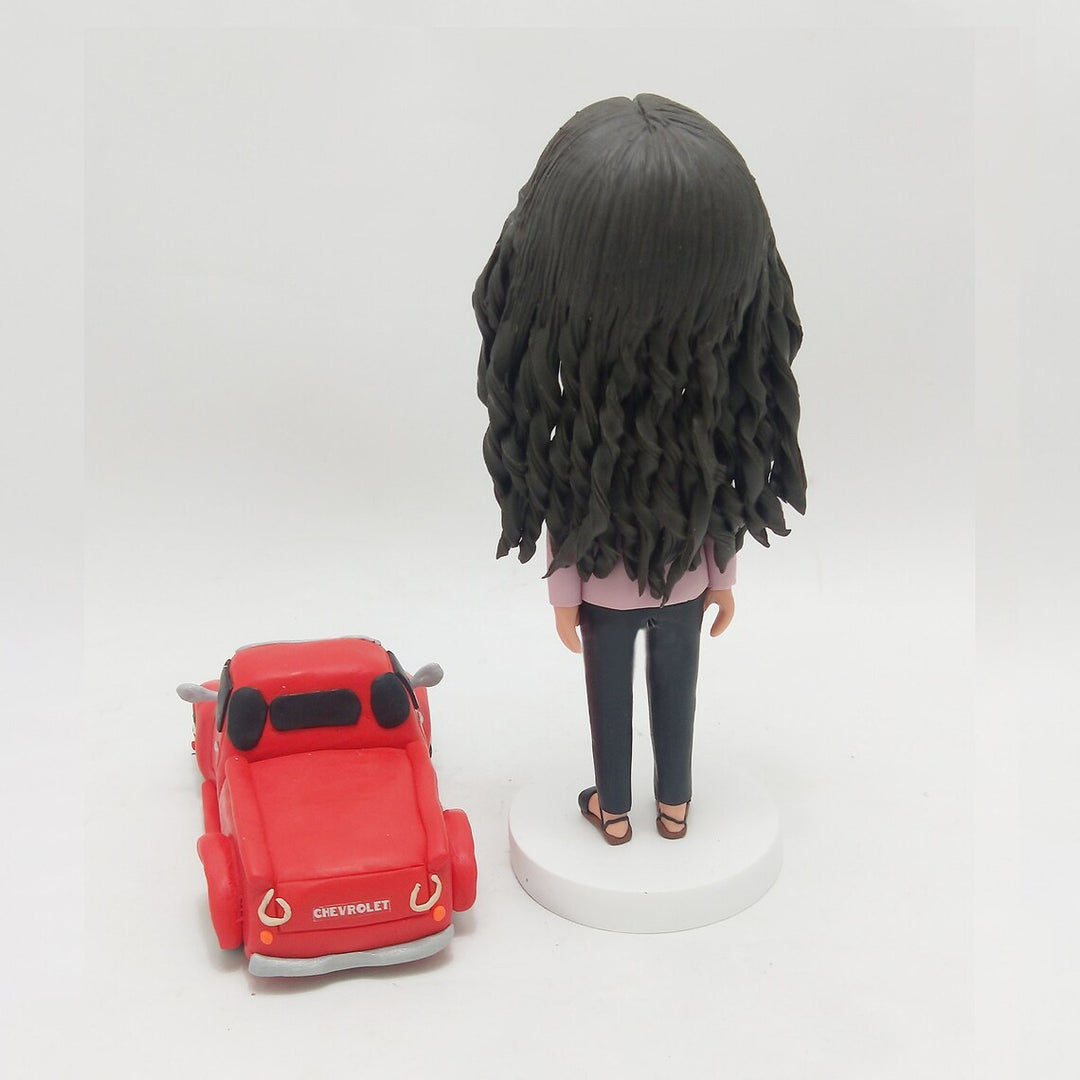 Custom Bobblehead with Car – Personalized Gift for Car Lovers f1