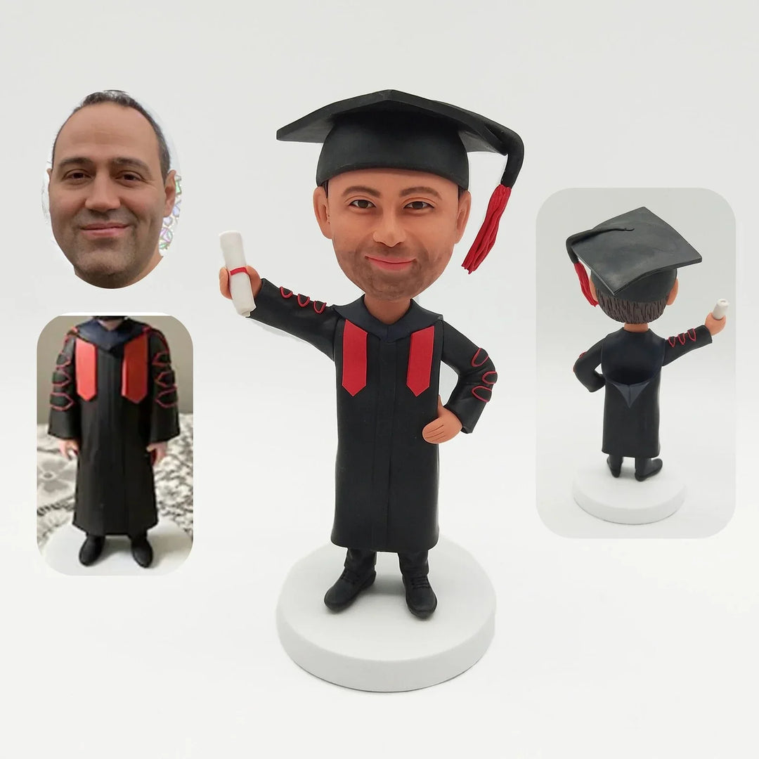 Custom Bobble Head Mini Figurine Graduation Customized