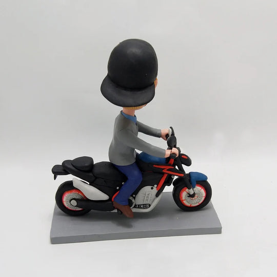 Custom Figurine with Motorbike – Personalized Motorcycle or Scooter Figurine