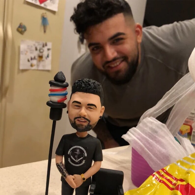 Custom Barber Bobblehead – Personalized Gift for Barbers & Stylists