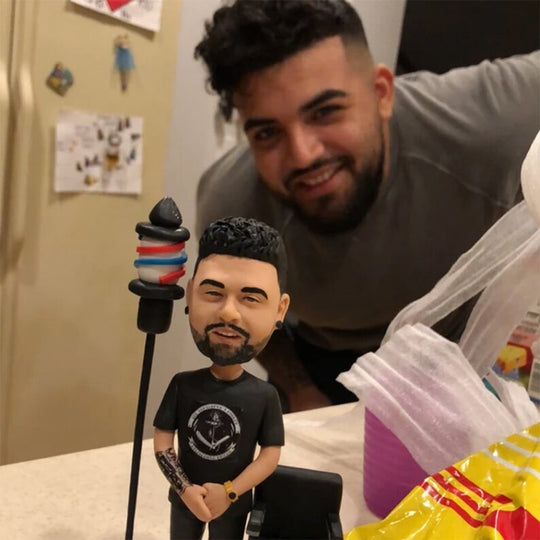 Custom Barber Bobblehead – Personalized Gift for Barbers & Stylists
