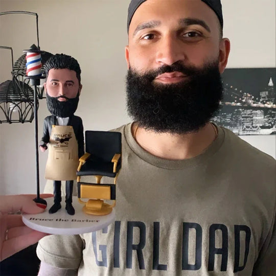 Custom Barber Bobblehead – Personalized Gift for Barbers & Stylists