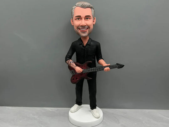 Custom Bobble Head Mini Figurine Guitarist Customized