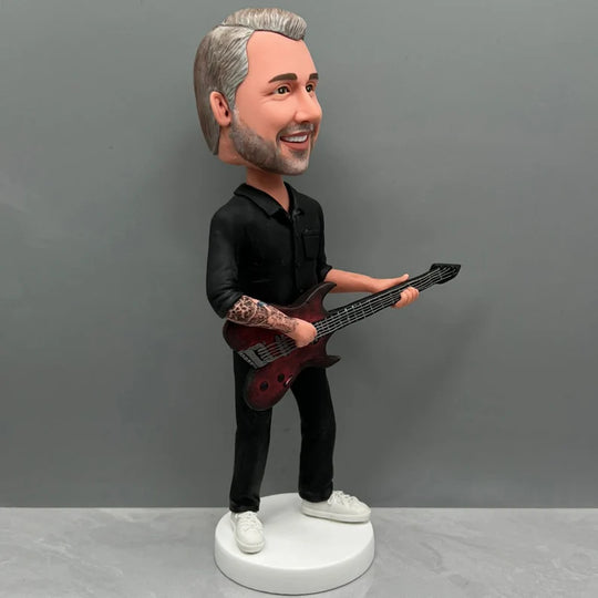 Custom Bobble Head Mini Figurine Guitarist Customized