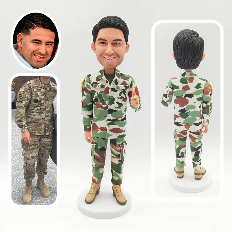Custom Bobble Head Mini Figurine Soldier Bobblehead – A Tribute to Service Customized