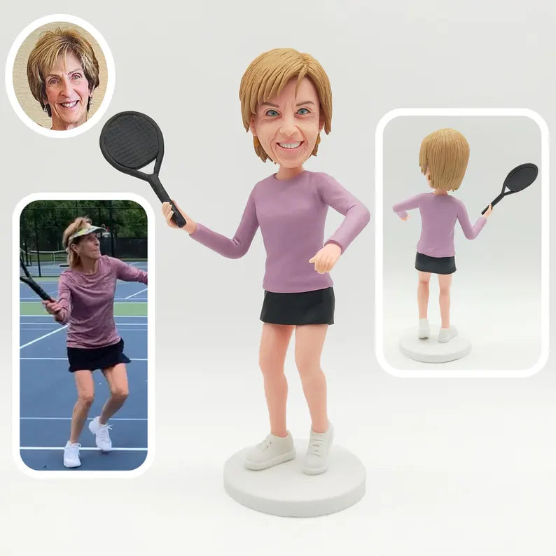 Custom Bobble Head Mini Figurine Tennis Customized