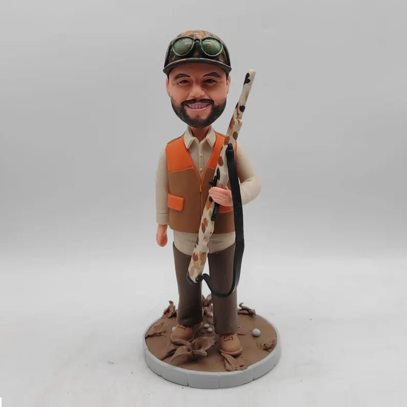 Custom Hunter Bobblehead – Personalized Bobblehead for Outdoor & Hunting Lovers