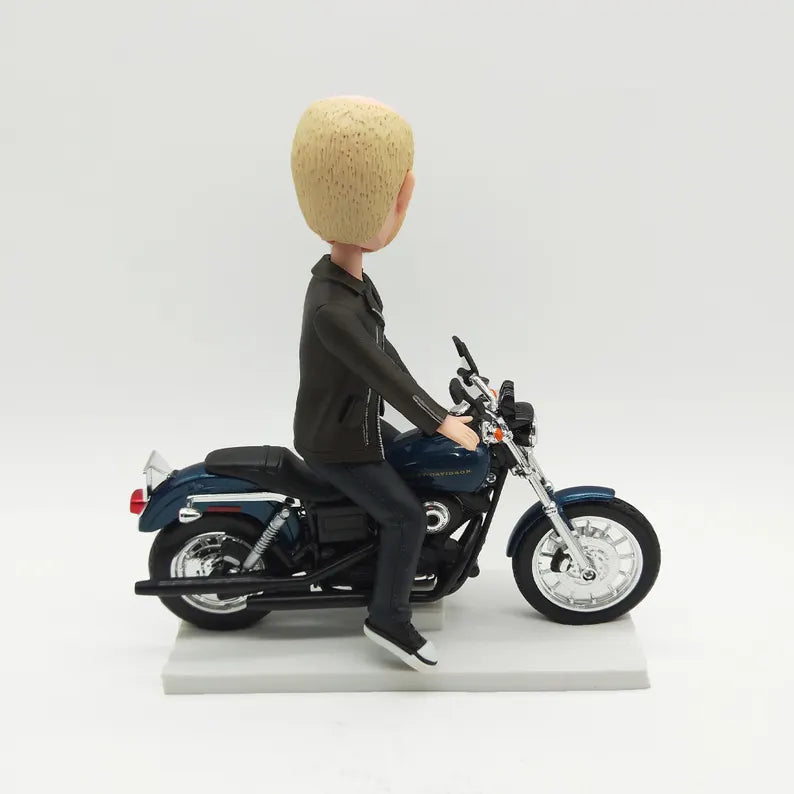 Custom Figurine with Motorbike – Personalized Motorcycle or Scooter Figurine