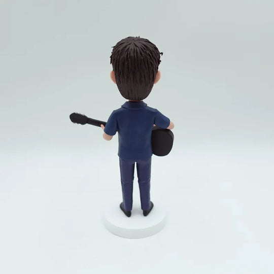 Custom Bobble Head Mini Figurine Guitarist Customized