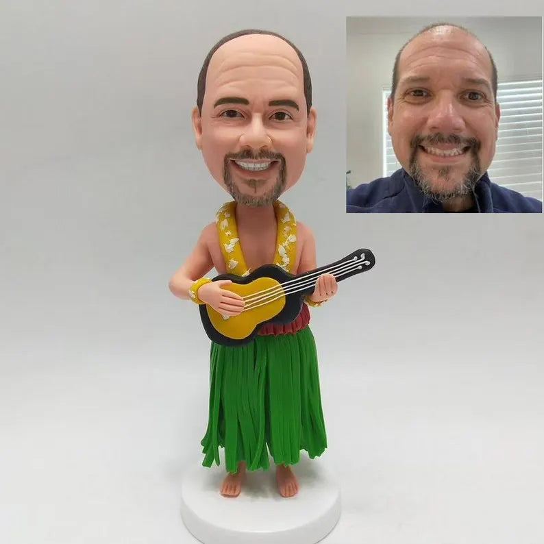 Custom Bobble Head Mini Figurine Guitarist Customized