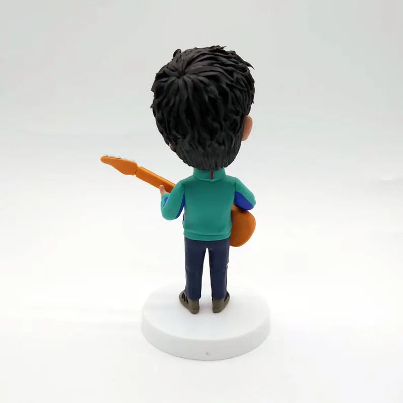 Custom Bobble Head Mini Figurine Guitarist Customized