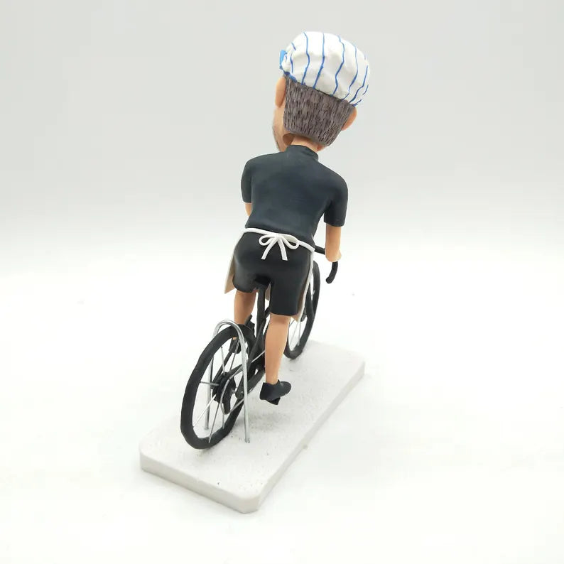 Custom Figurine with Bicycle – Personalized Cyclist Gift