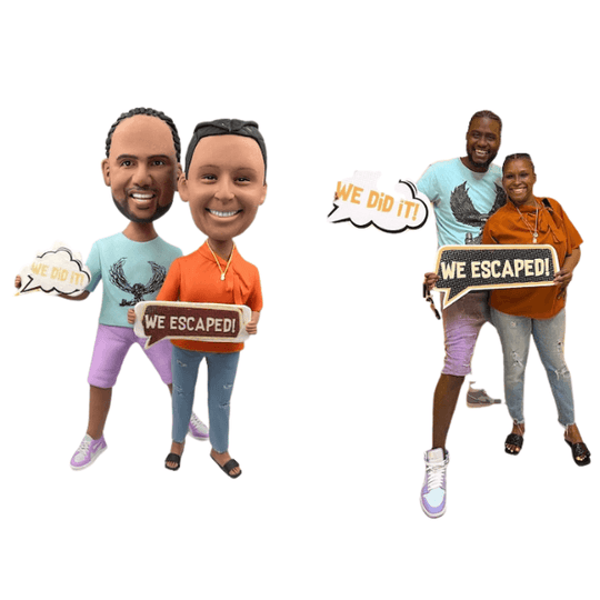 Custom Bobble Head Mini Figurine Couple Customized