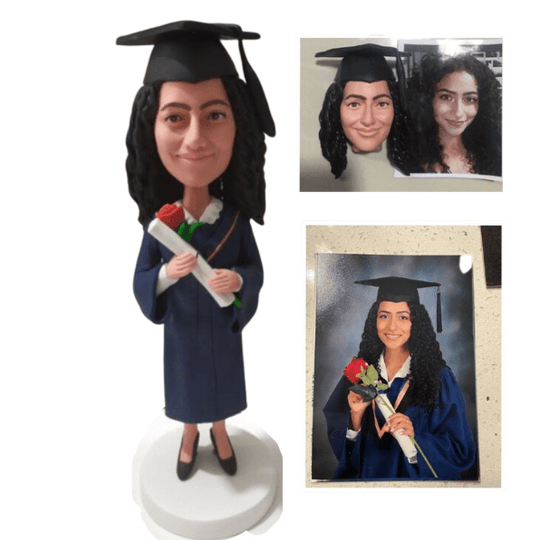 Custom bobble Head for graduation Female University Fresh graduate