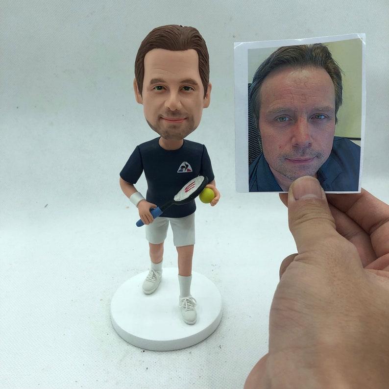 Tennis Player bobble head custom figurine minime