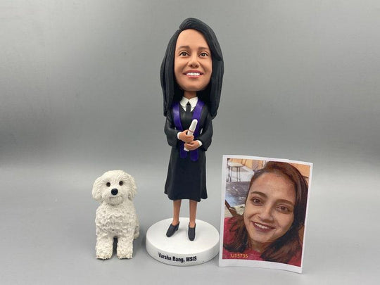 Custom bobble Head for graduation Female University Fresh graduate